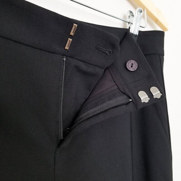 Vince. Classic Black Side Strapping Trouser Pants Size 8 Wool Blend Pockets $265 - Picture 9 of 15